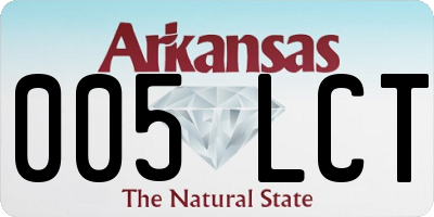 AR license plate 005LCT