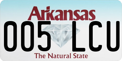 AR license plate 005LCU