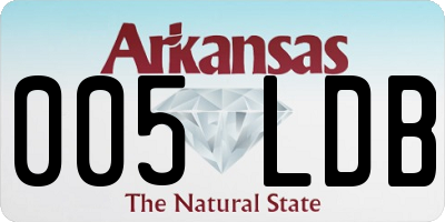 AR license plate 005LDB