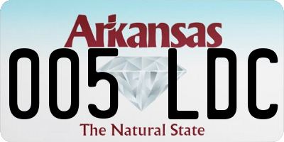 AR license plate 005LDC