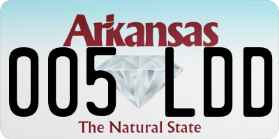 AR license plate 005LDD
