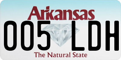 AR license plate 005LDH