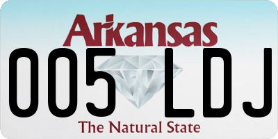 AR license plate 005LDJ