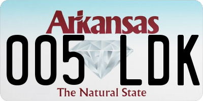 AR license plate 005LDK