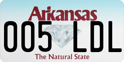 AR license plate 005LDL