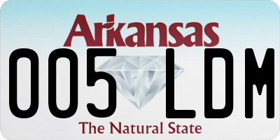 AR license plate 005LDM