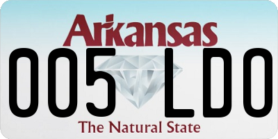 AR license plate 005LDO