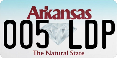 AR license plate 005LDP