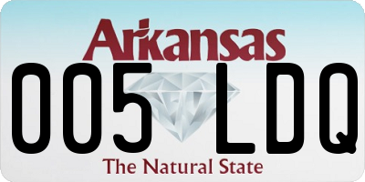 AR license plate 005LDQ