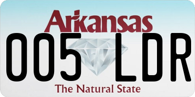 AR license plate 005LDR