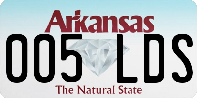 AR license plate 005LDS