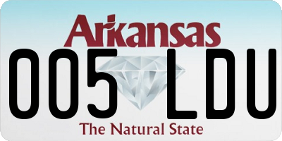 AR license plate 005LDU