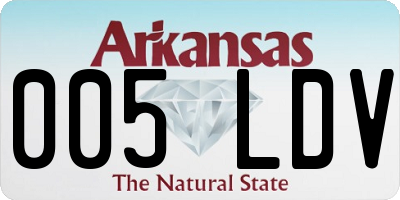 AR license plate 005LDV