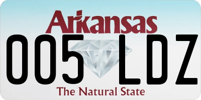AR license plate 005LDZ