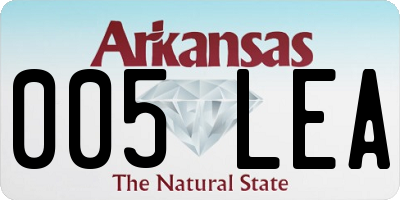 AR license plate 005LEA