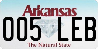 AR license plate 005LEB