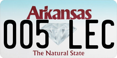 AR license plate 005LEC
