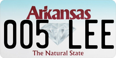 AR license plate 005LEE