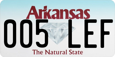 AR license plate 005LEF