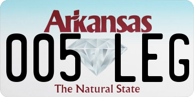 AR license plate 005LEG