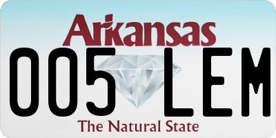 AR license plate 005LEM