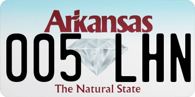AR license plate 005LHN