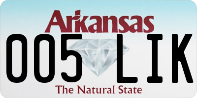 AR license plate 005LIK