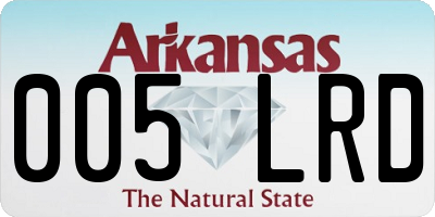 AR license plate 005LRD