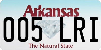 AR license plate 005LRI