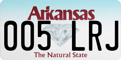 AR license plate 005LRJ