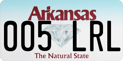 AR license plate 005LRL