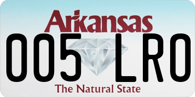 AR license plate 005LRO