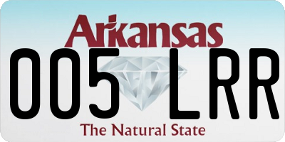 AR license plate 005LRR