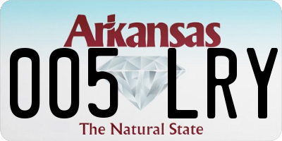 AR license plate 005LRY