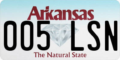 AR license plate 005LSN