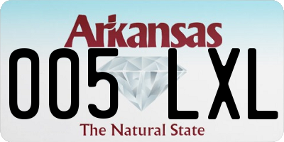 AR license plate 005LXL