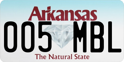 AR license plate 005MBL