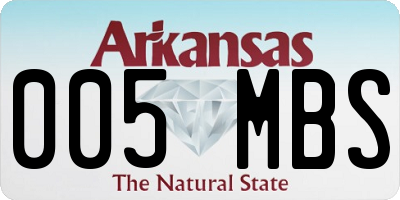 AR license plate 005MBS