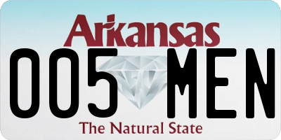 AR license plate 005MEN