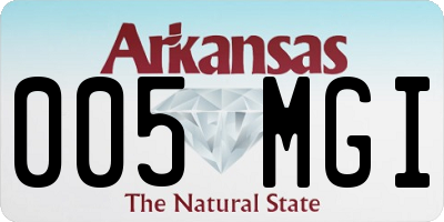AR license plate 005MGI