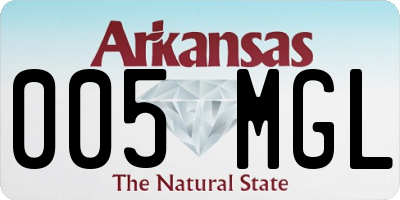 AR license plate 005MGL