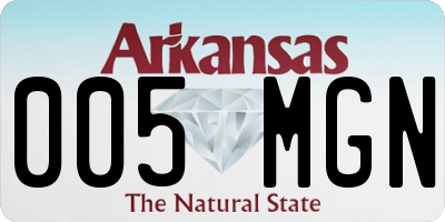 AR license plate 005MGN