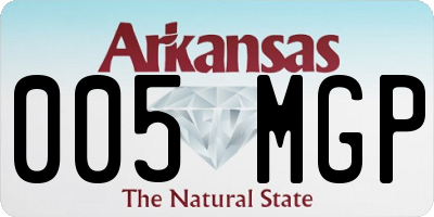 AR license plate 005MGP