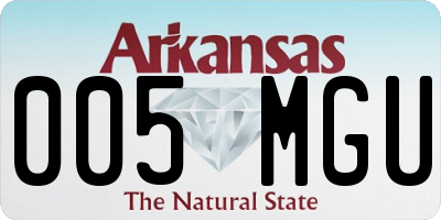AR license plate 005MGU