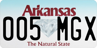 AR license plate 005MGX
