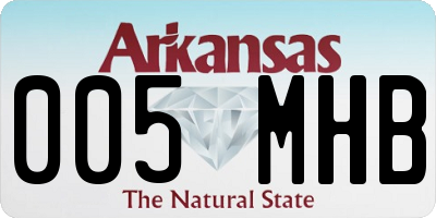 AR license plate 005MHB