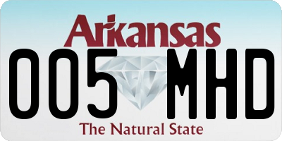 AR license plate 005MHD