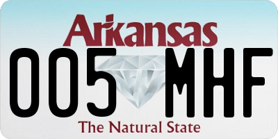 AR license plate 005MHF