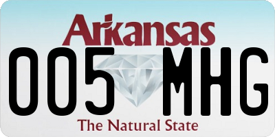 AR license plate 005MHG