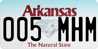 AR license plate 005MHM